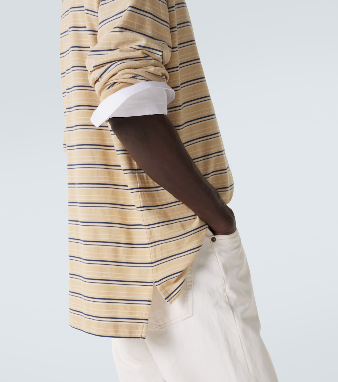 Striped cotton piqué polo shirt | Prada