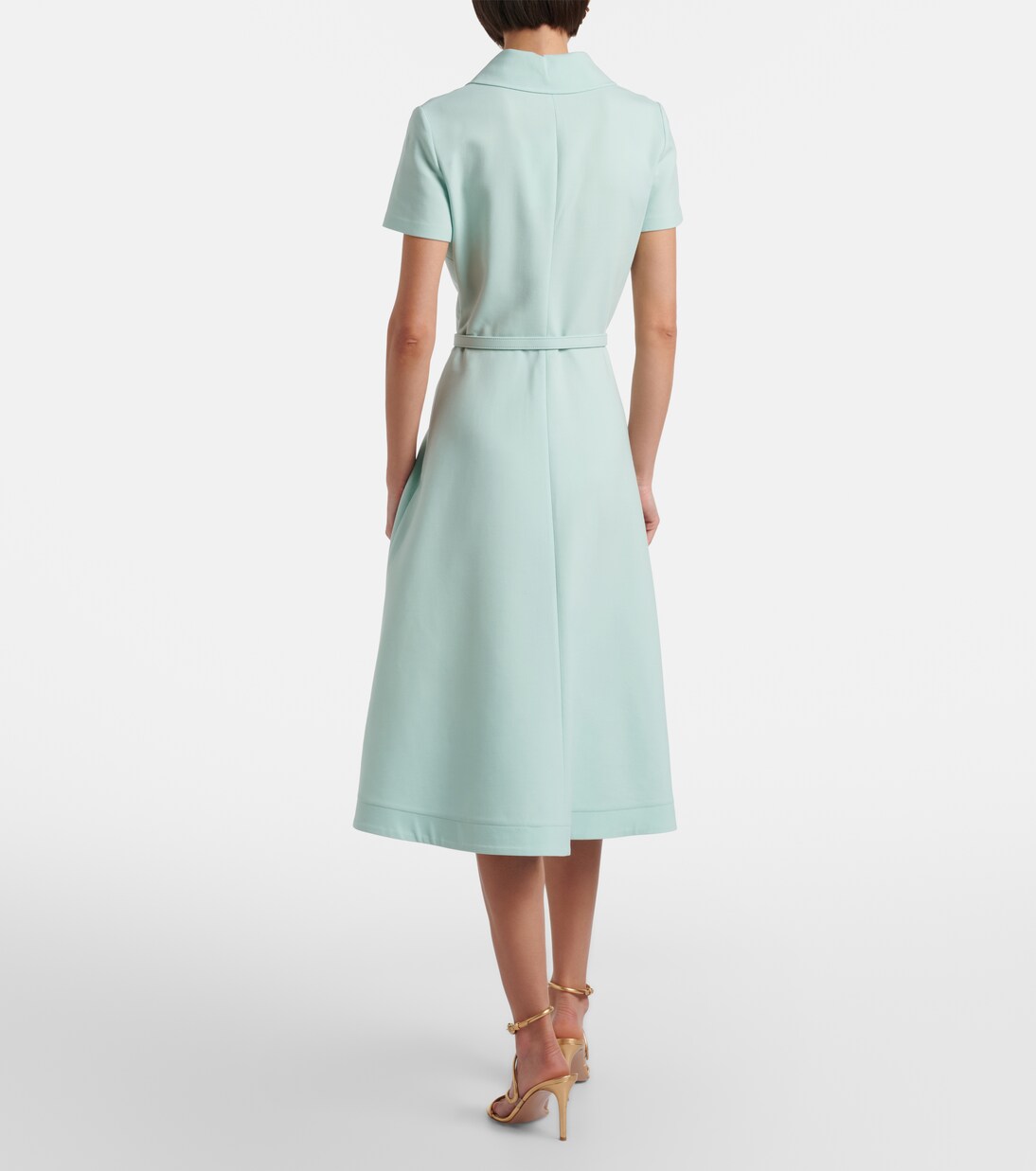 Belted wool-blend midi dress | Oscar de la Renta
