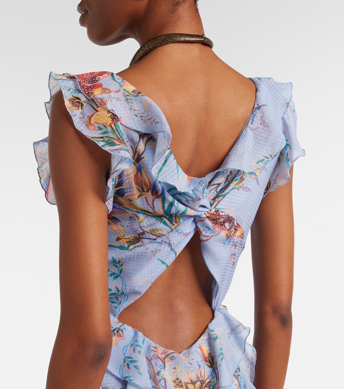 Printed ruffled maxi dress | Etro