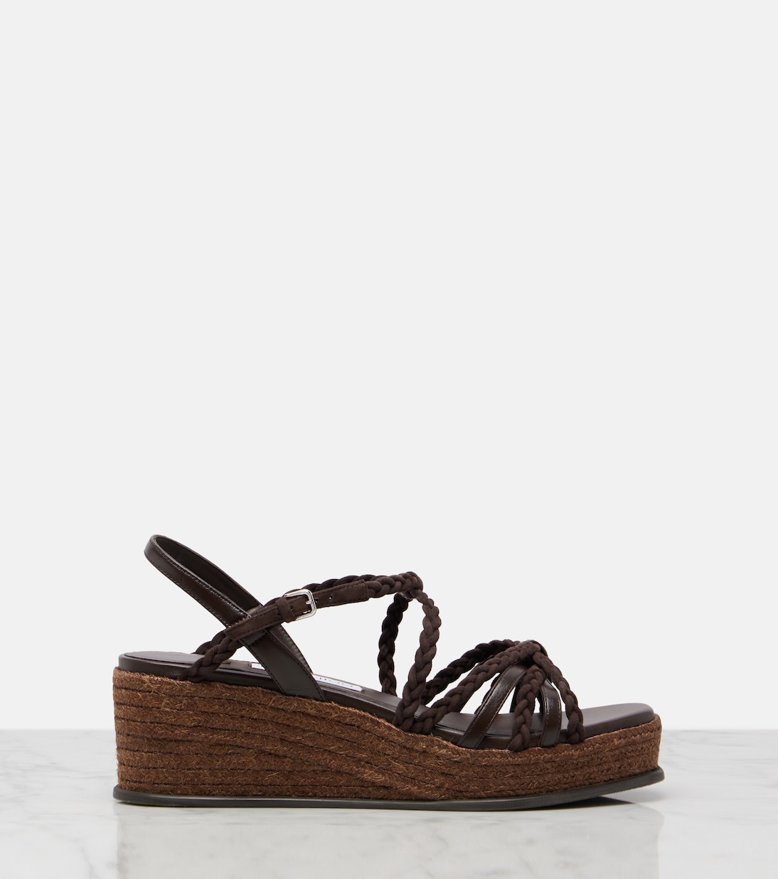 Nyra braided suede espadrille wedges | Jimmy Choo
