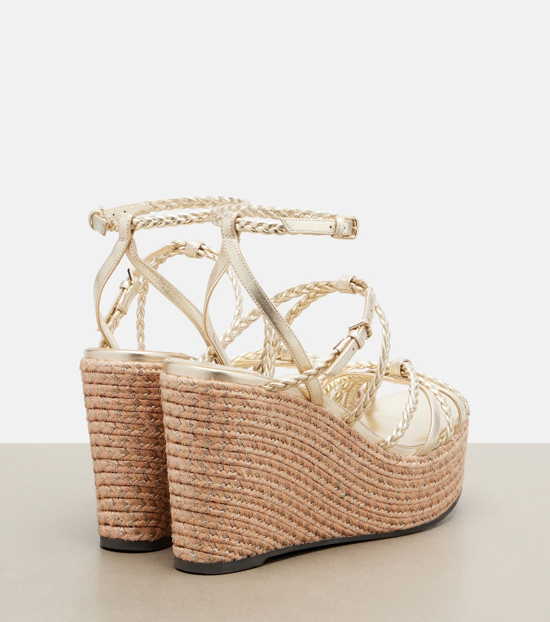 Espadrille-Sandalen Nyra aus Leder | Jimmy Choo
