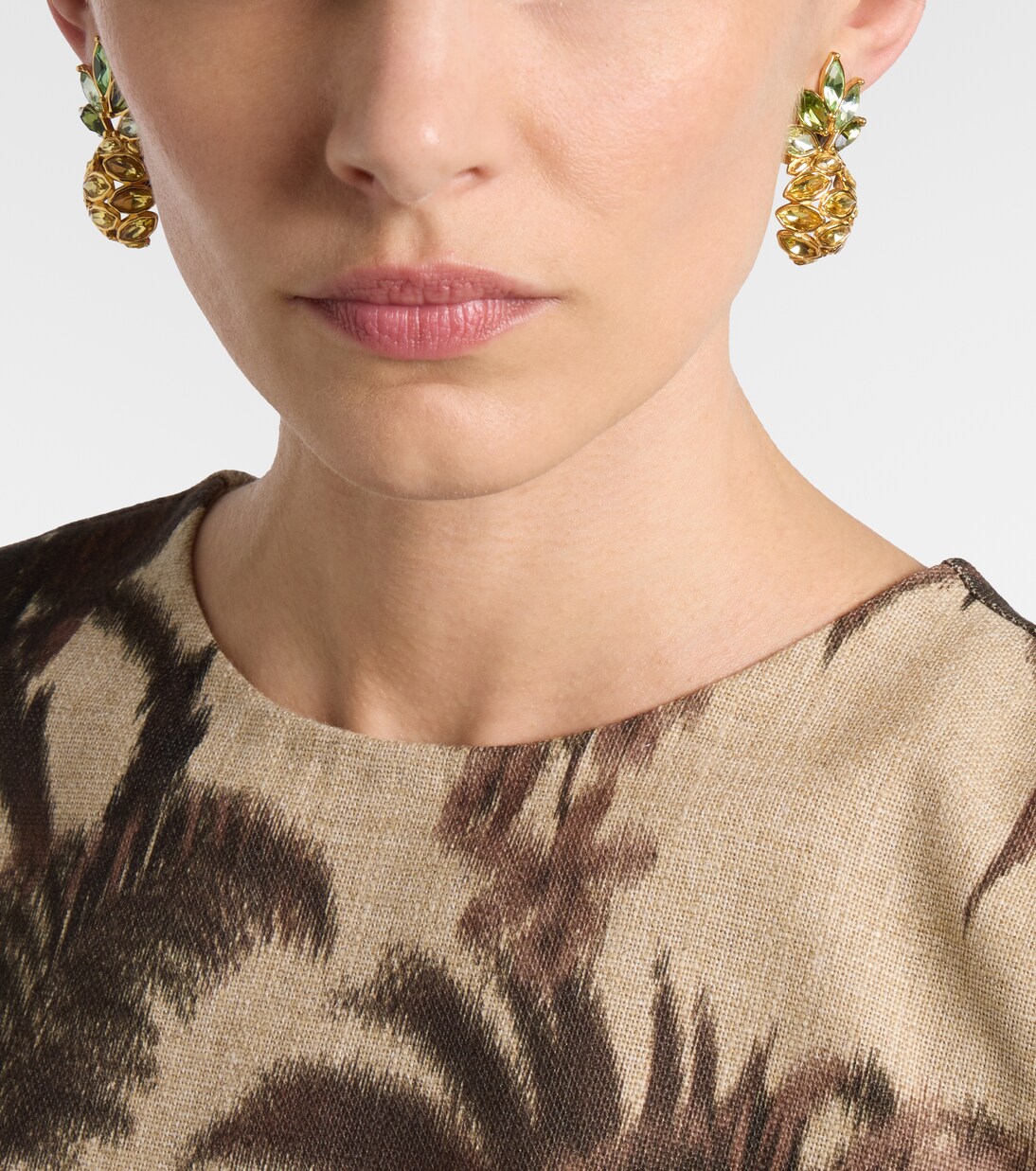 Verzierte Ohrringe Pineapple | Oscar de la Renta