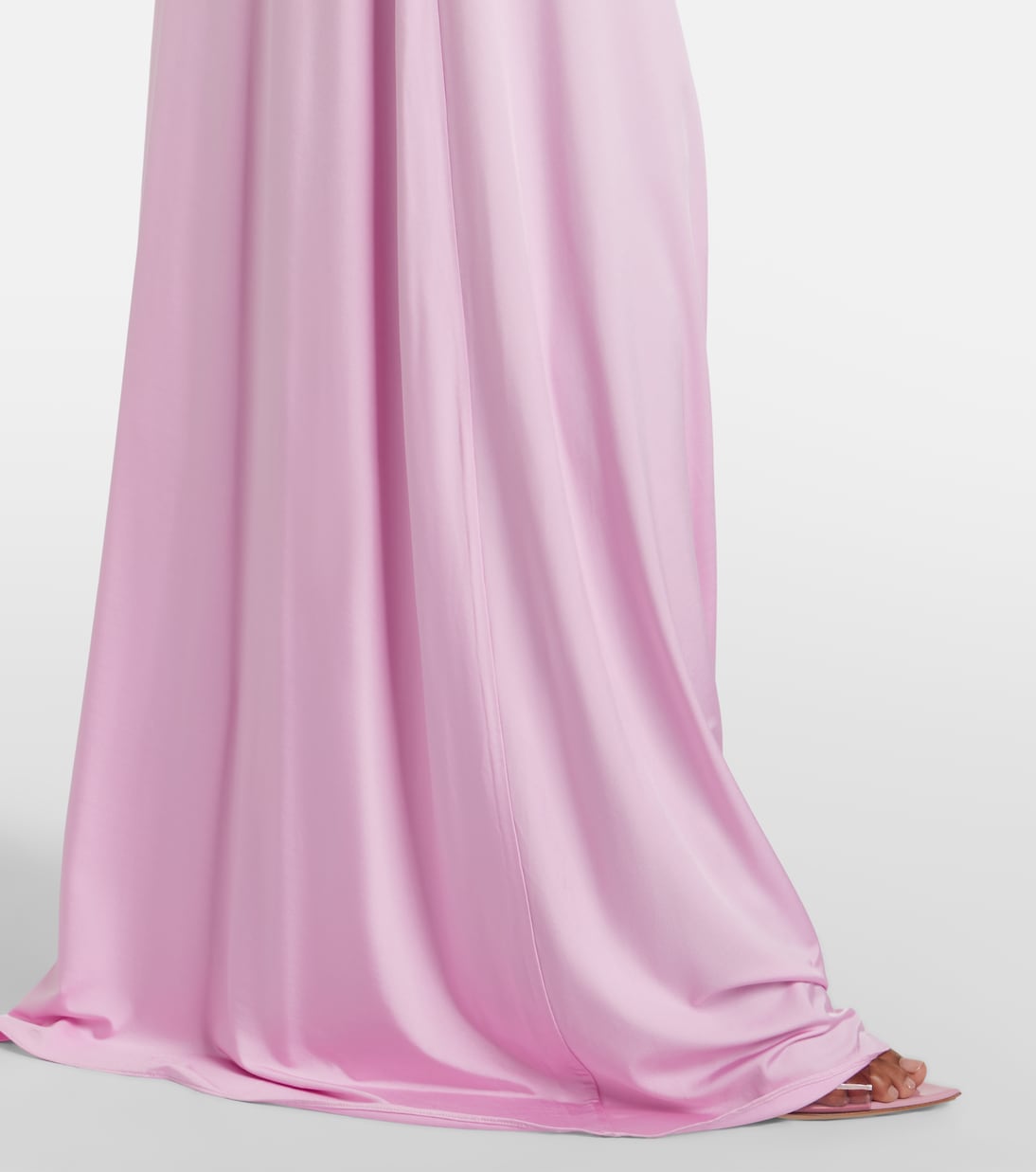 Caped ruched jersey maxi dress | Self-Portrait