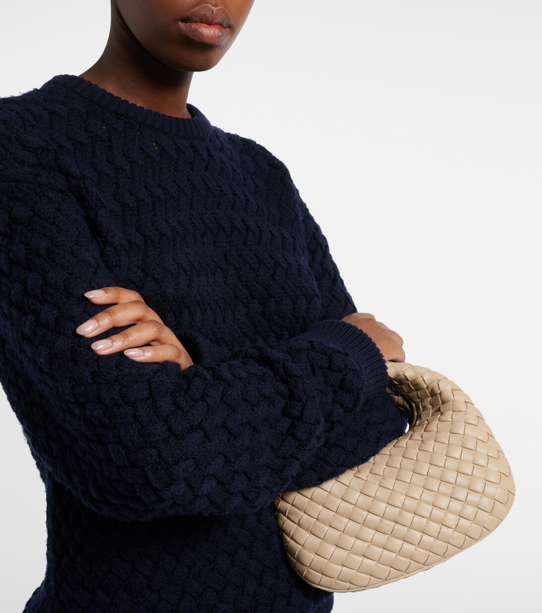 Baby Veneta Intrecciato leather top-handle bag | Bottega Veneta