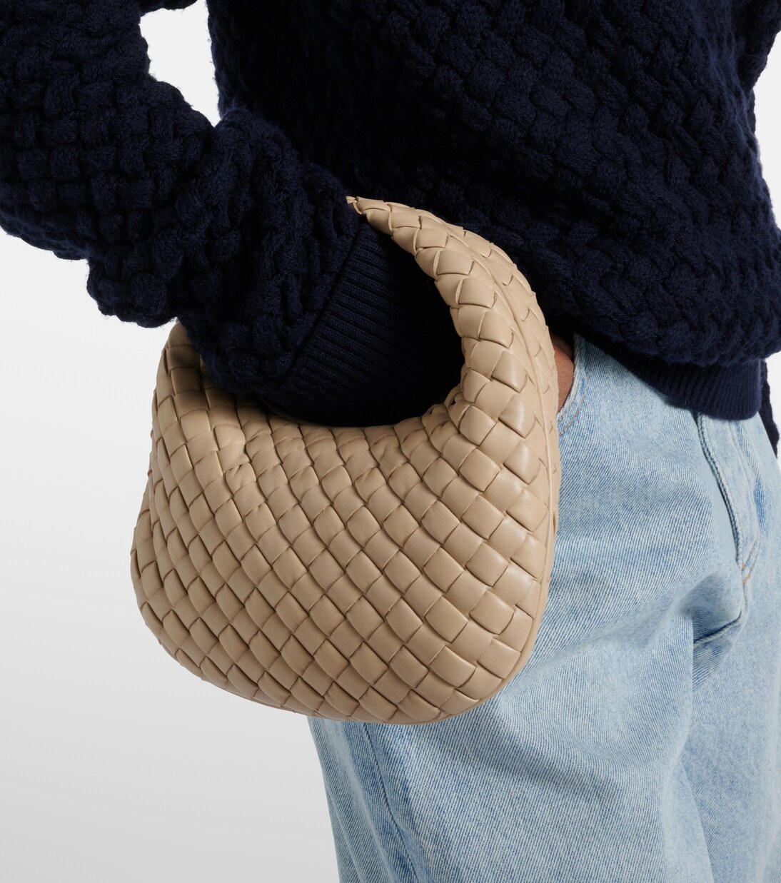 Baby Veneta Intrecciato leather top-handle bag | Bottega Veneta