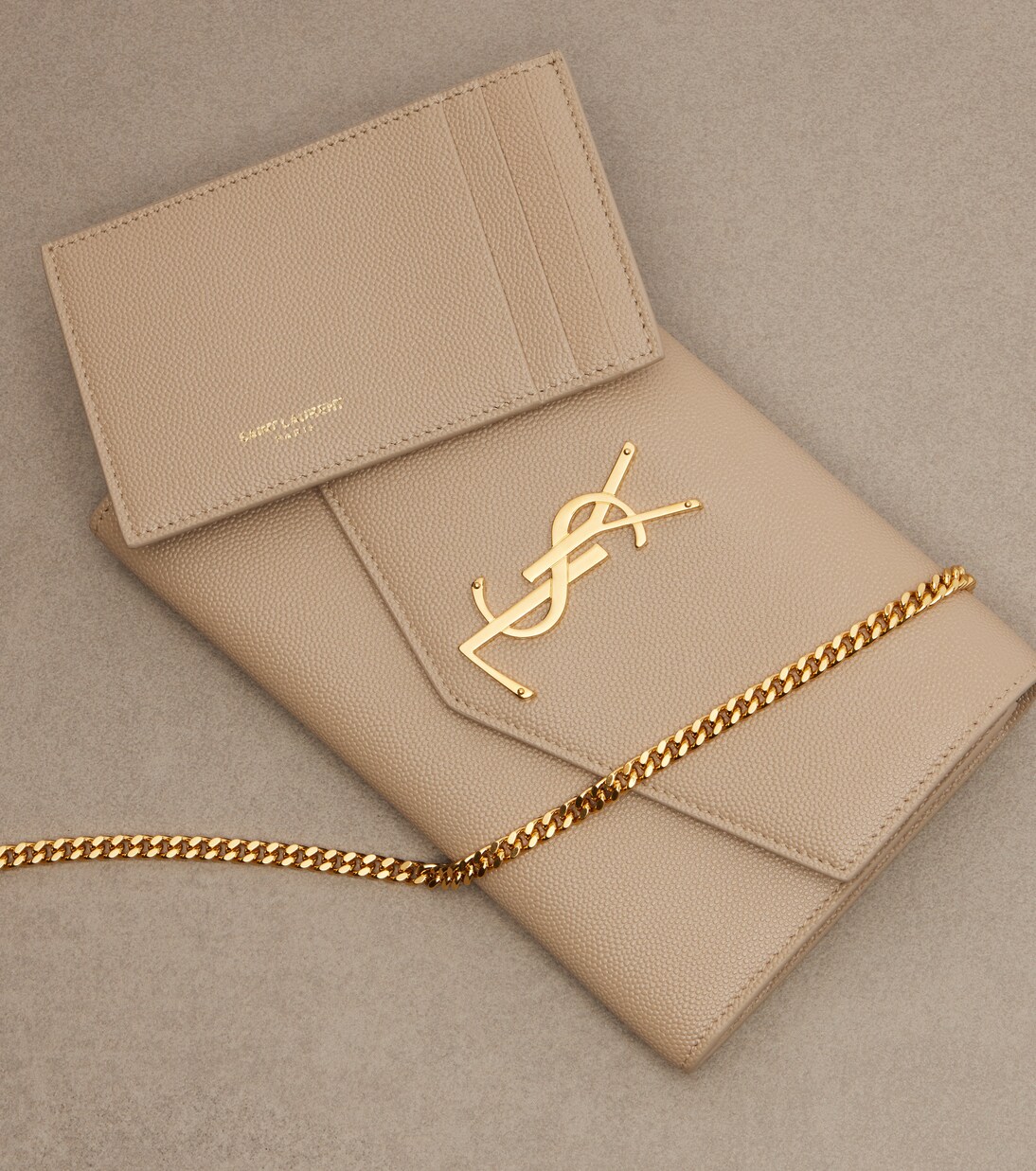 Portemonnaie mit Kettenriemen Uptown aus Leder | Saint Laurent