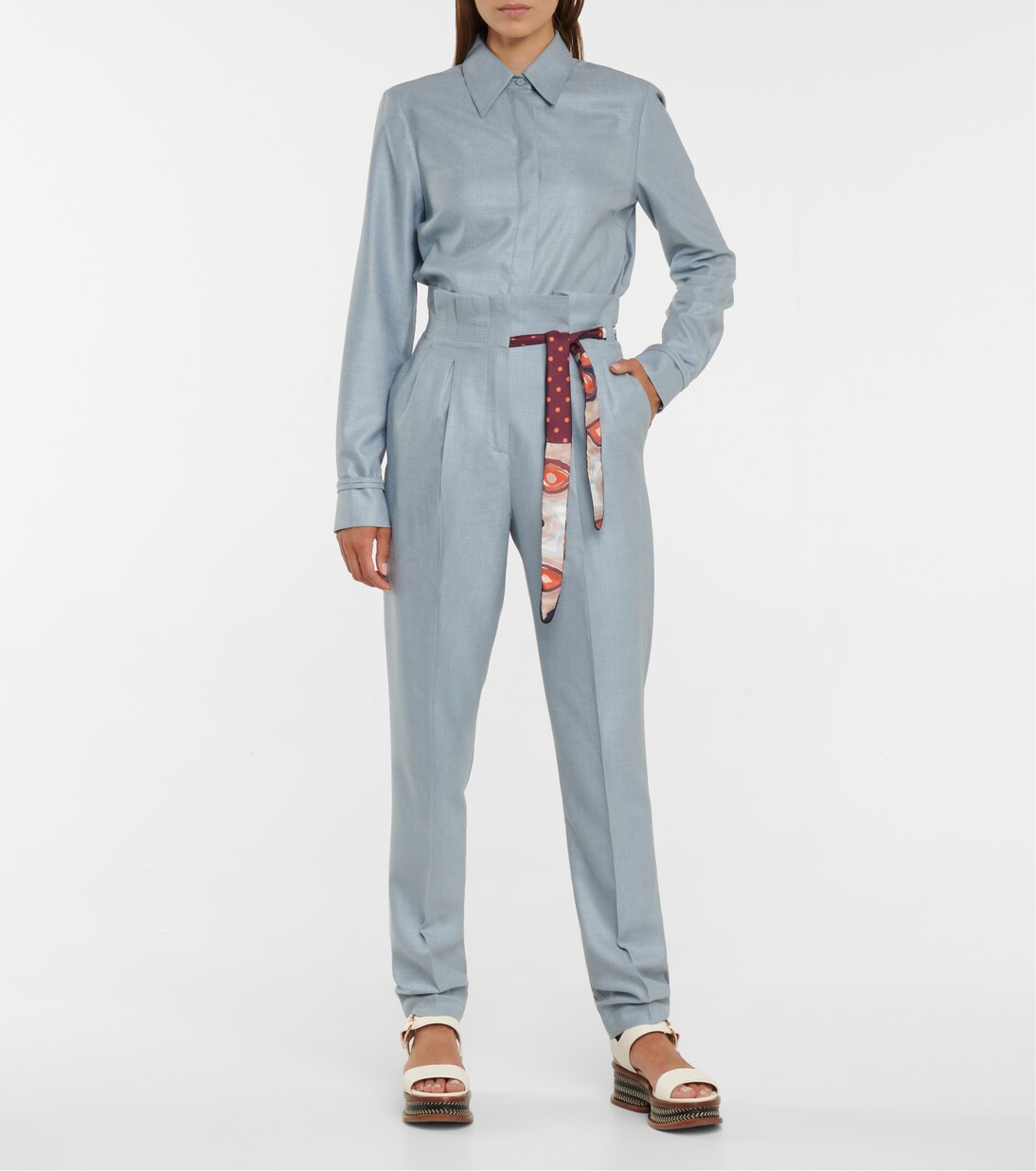 Pantalon slim Johnson à taille haute | Gabriela Hearst