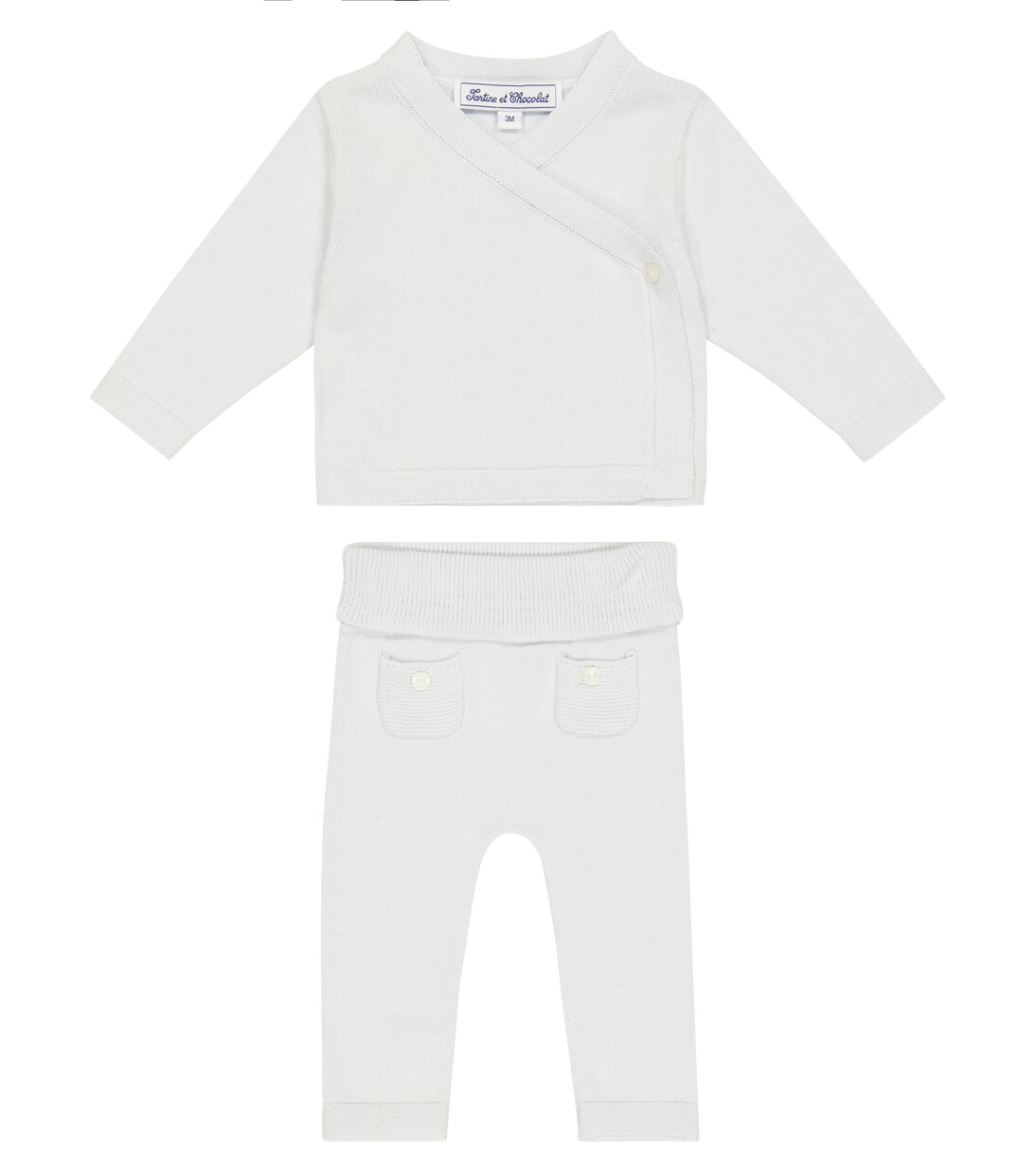 Baby cotton cardigan and pants set | Tartine et Chocolat
