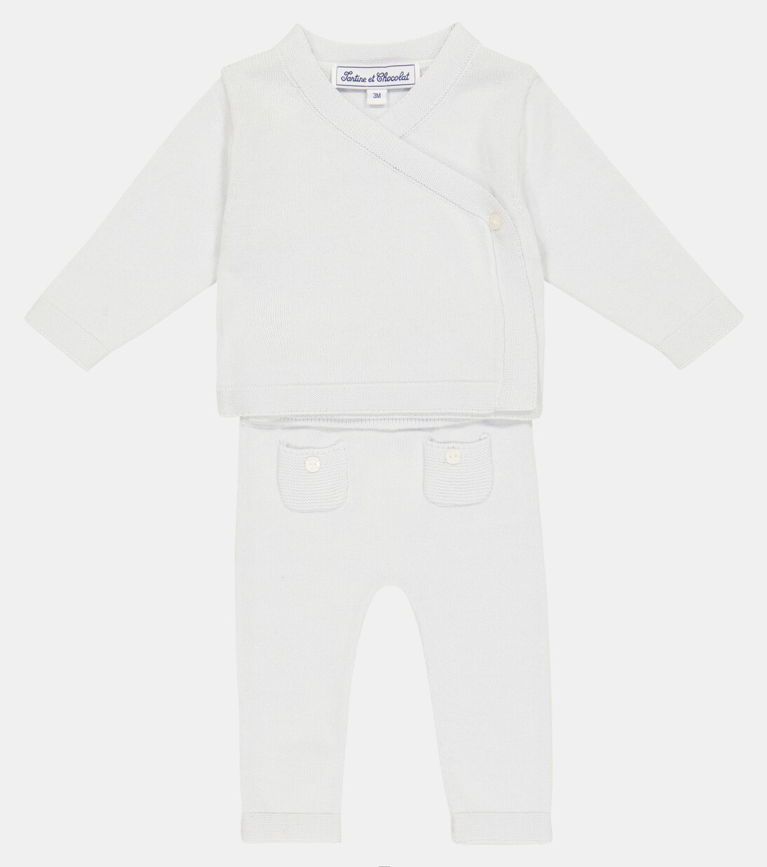 Baby cotton cardigan and pants set | Tartine et Chocolat