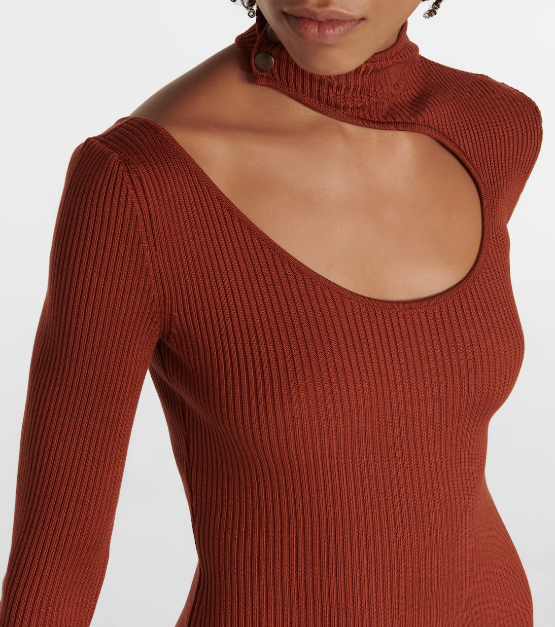 Abito midi Fineas in seta a coste | Petar Petrov