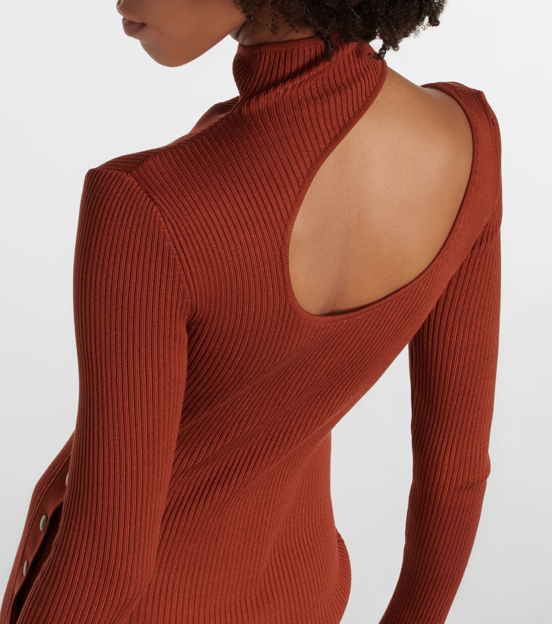 Abito midi Fineas in seta a coste | Petar Petrov