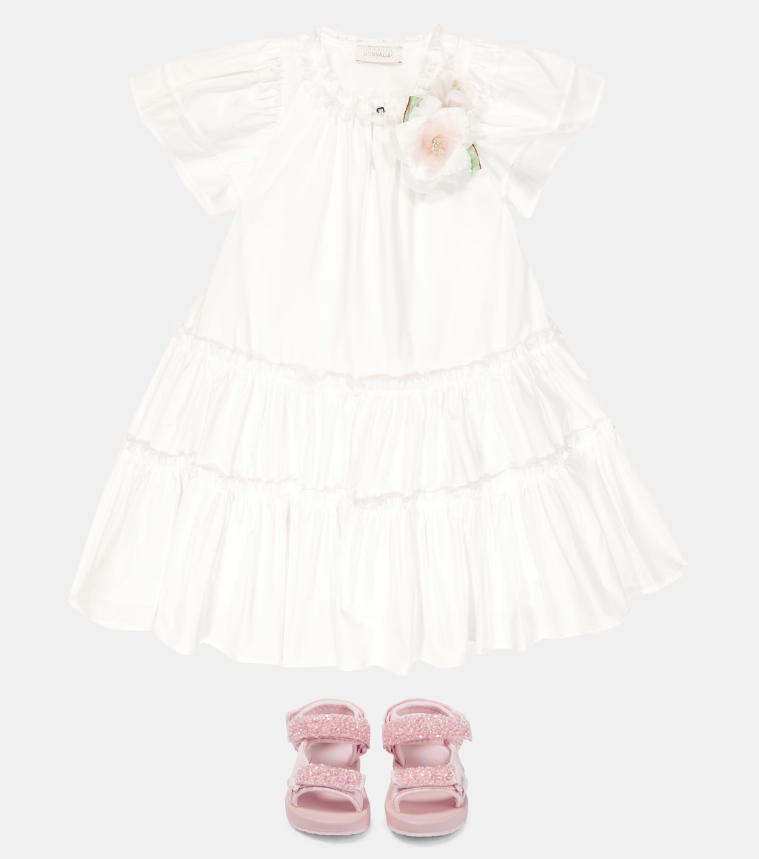 Taffeta flounce dress | Monnalisa