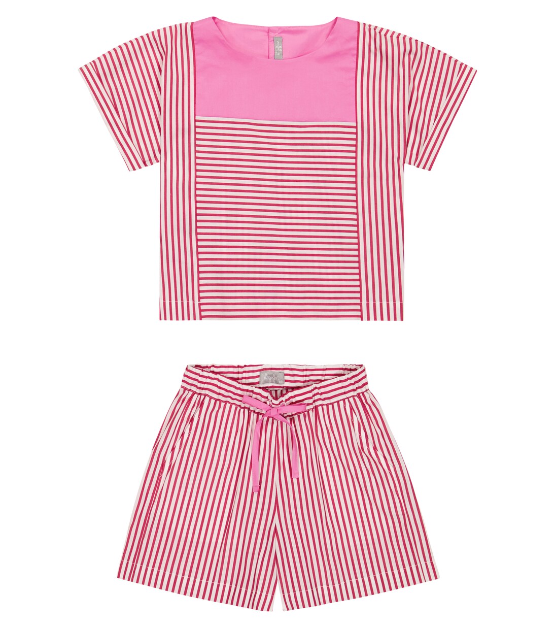 Striped poplin blouse and shorts set | Il Gufo