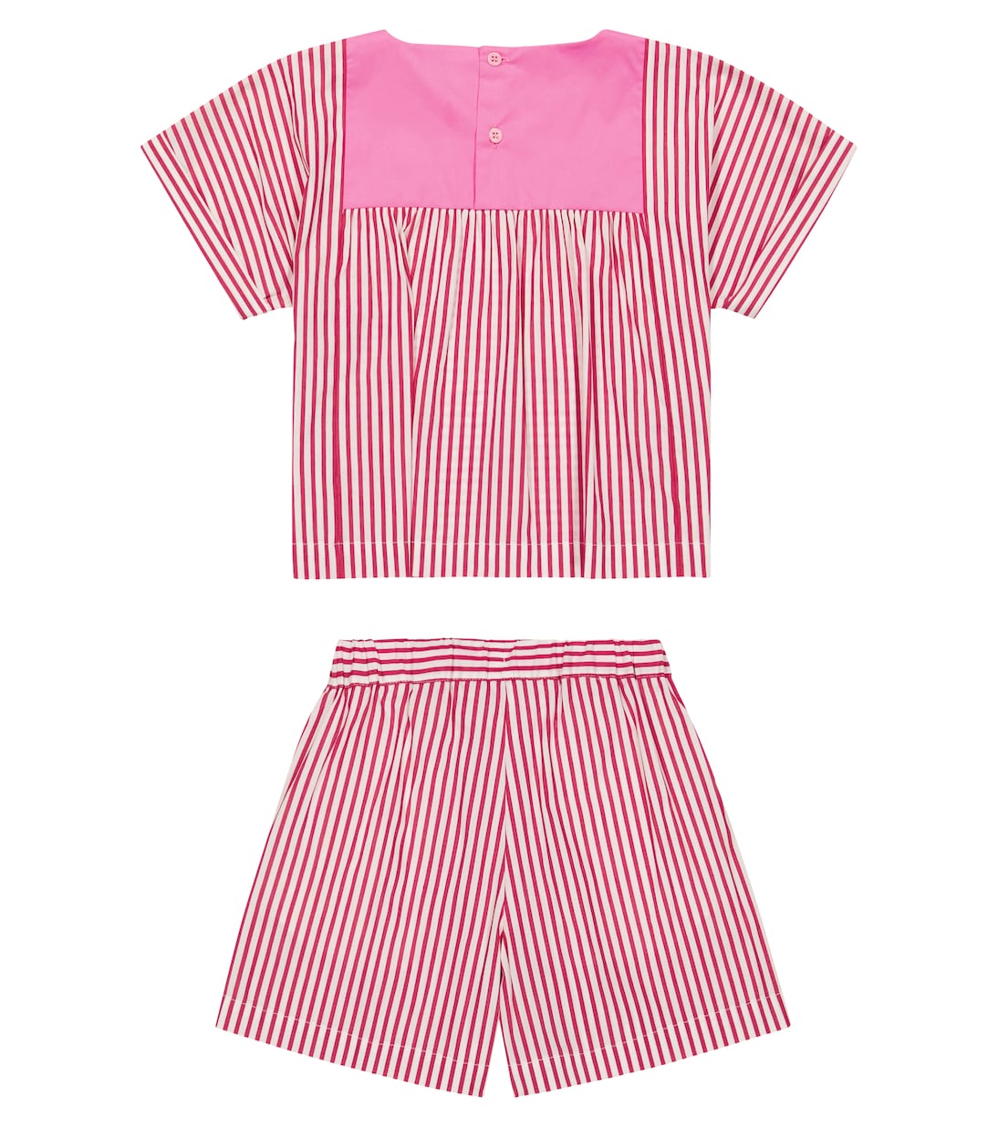 Striped poplin blouse and shorts set | Il Gufo