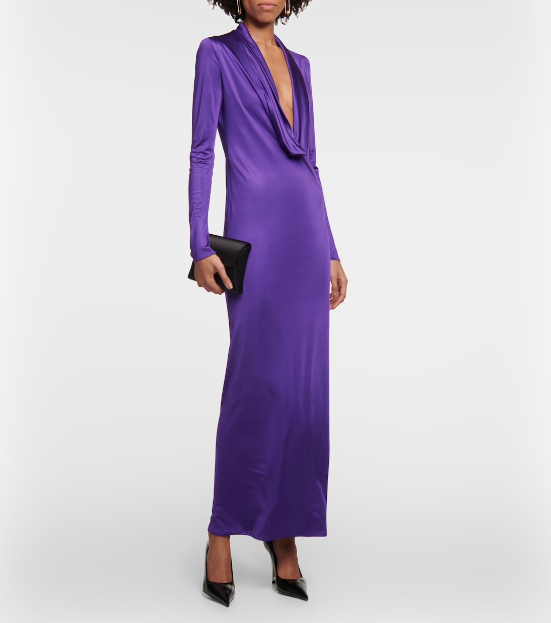 Robe longue en satin | Versace
