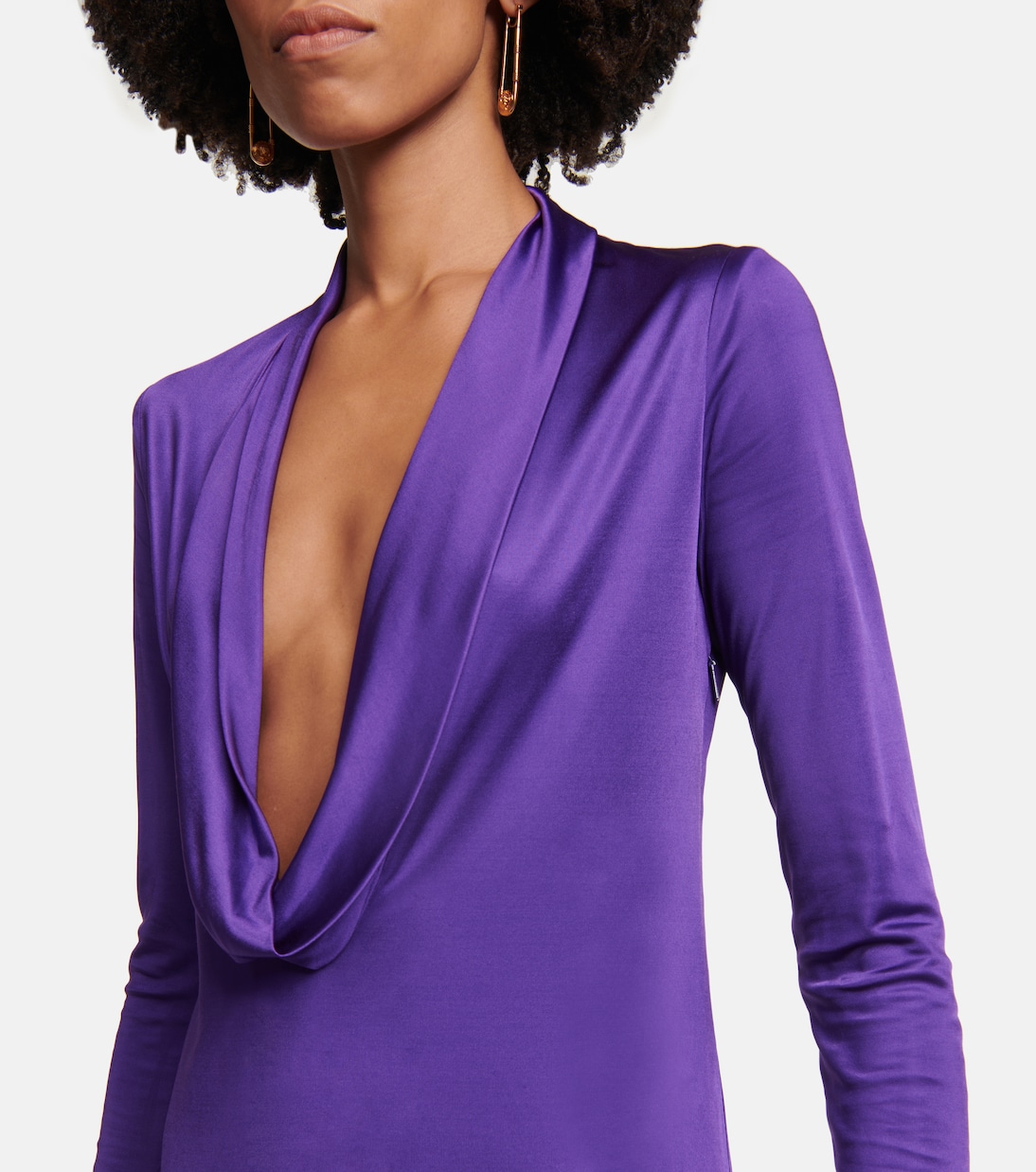 Robe longue en satin | Versace