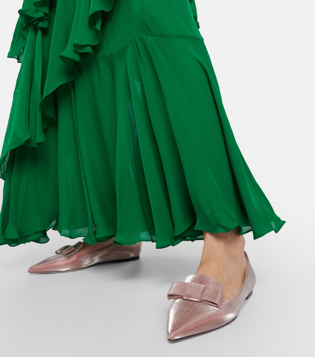 Gala bow-embellished ballet flats | Jimmy Choo