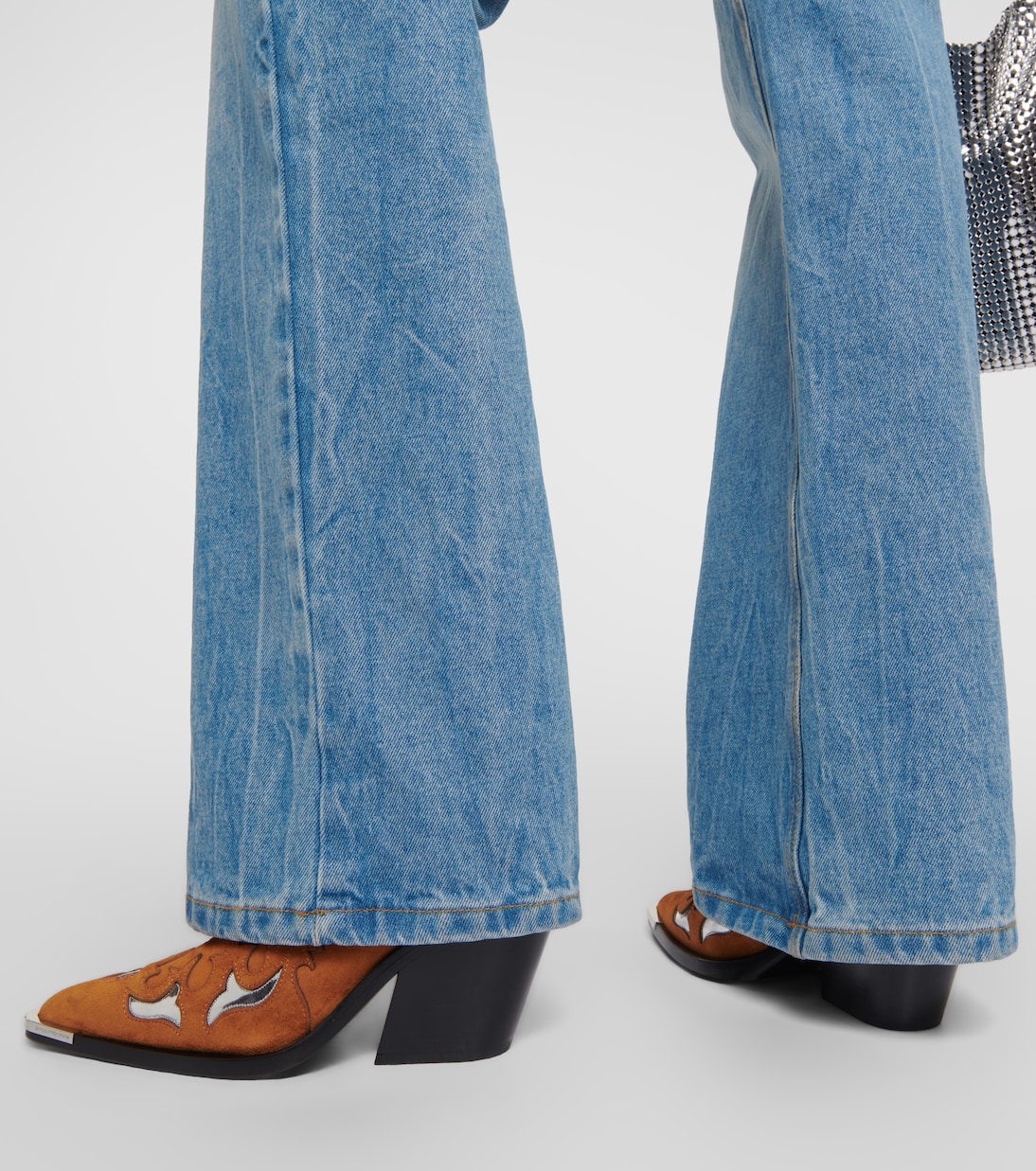 Westernstiefel aus Veloursleder | Rabanne