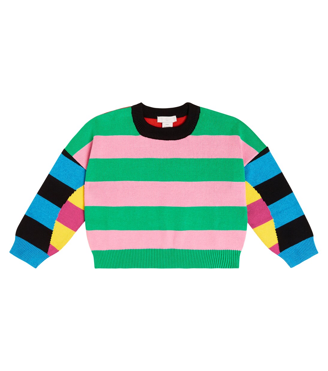 Striped cotton and wool sweater | Stella McCartney Kids