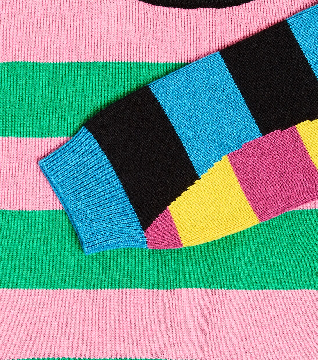 Striped cotton and wool sweater | Stella McCartney Kids
