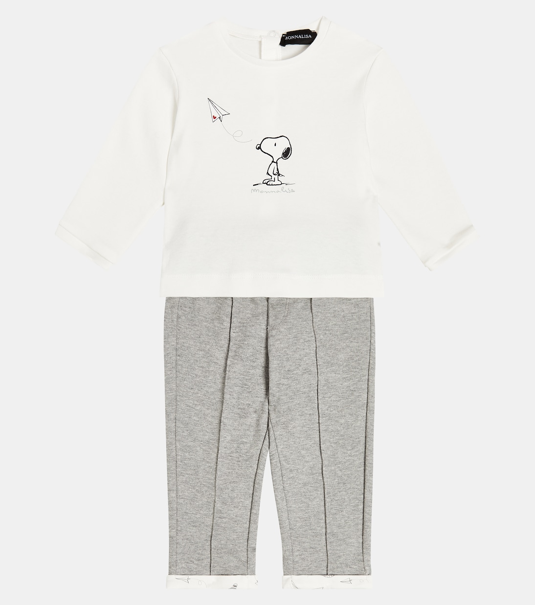 Baby cotton top and pants set | Monnalisa