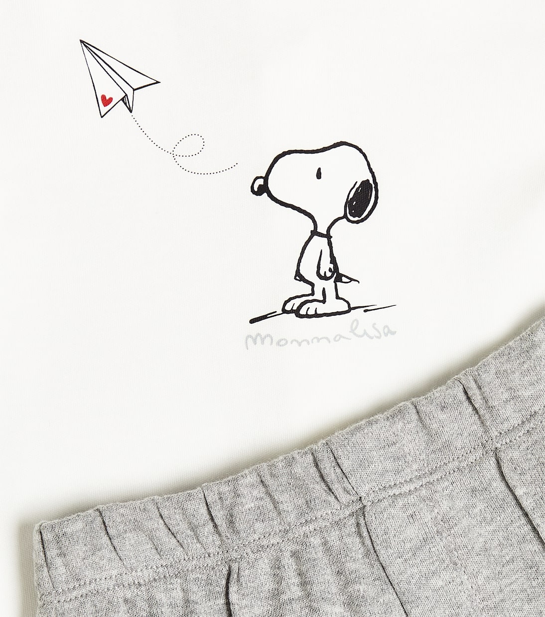 Baby cotton top and pants set | Monnalisa