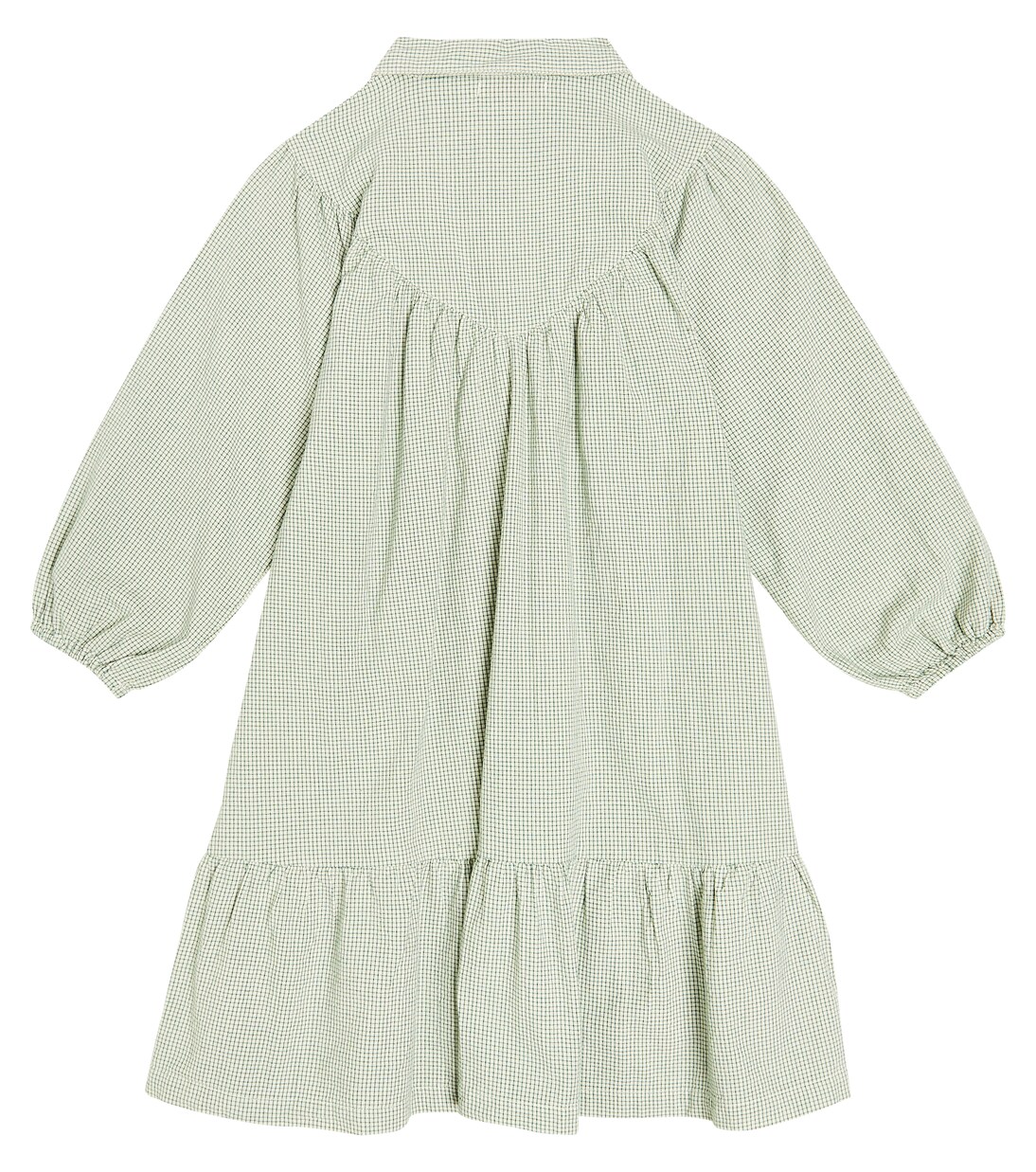 Raspberries checked cotton dress | Tinycottons