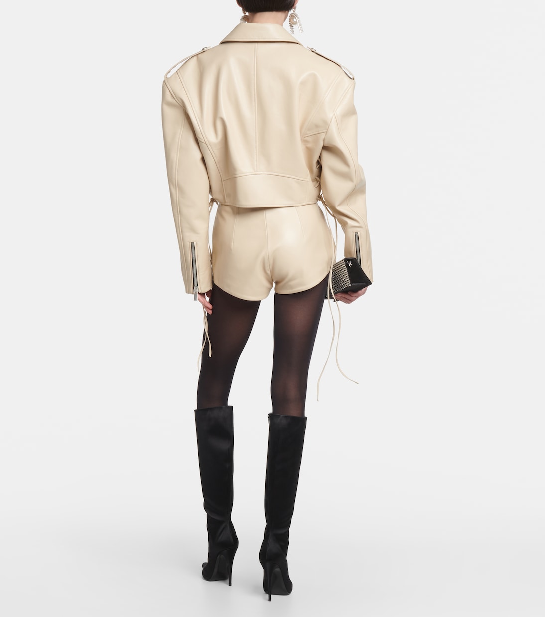 Cropped-Bikerjacke aus Leder | Magda Butrym