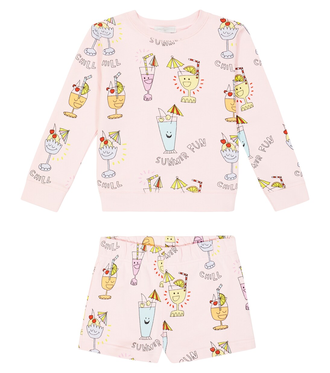Sweat-shirt et short en coton imprimé | Stella McCartney Kids