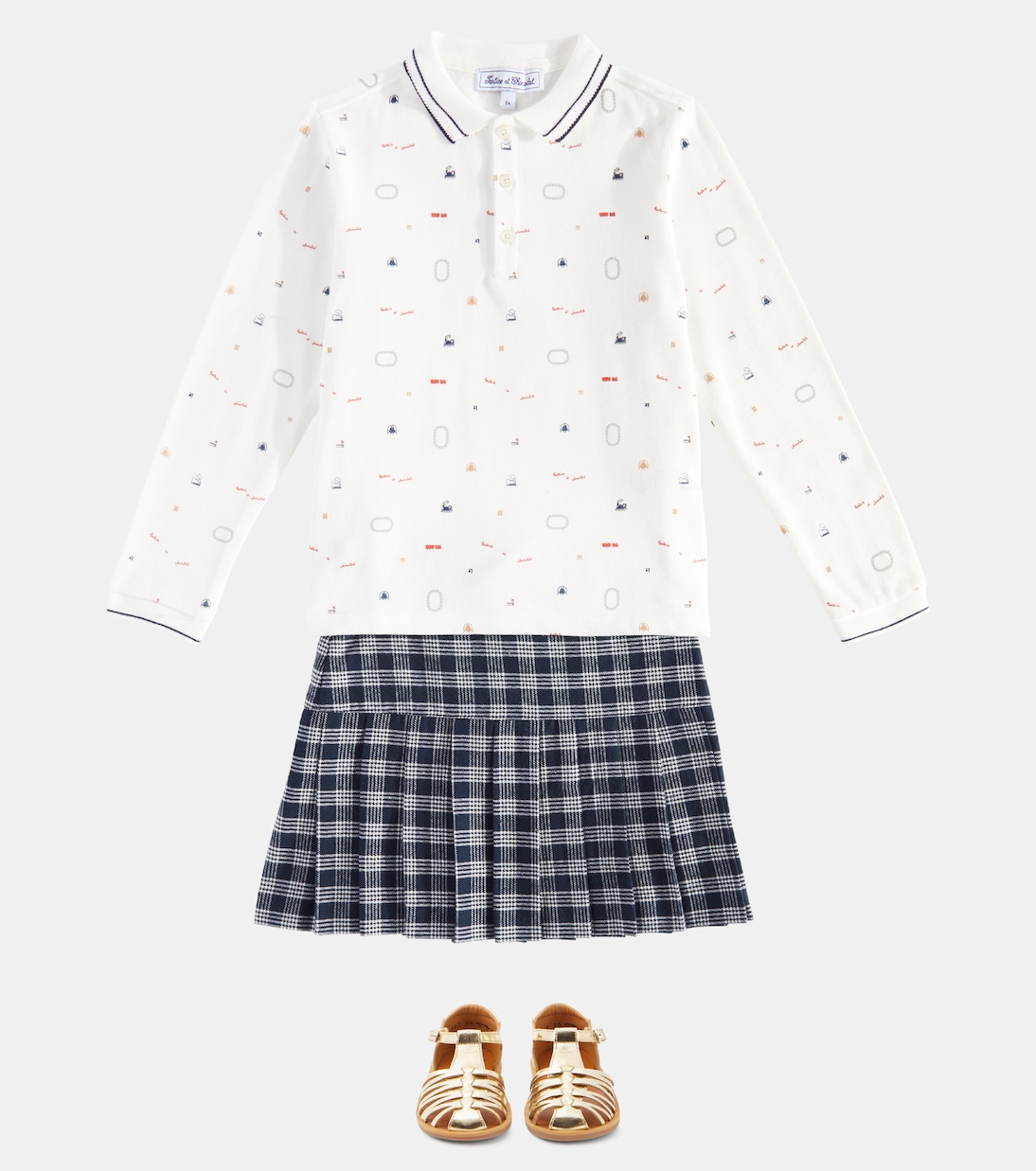 Checked cotton skirt | Tartine et Chocolat