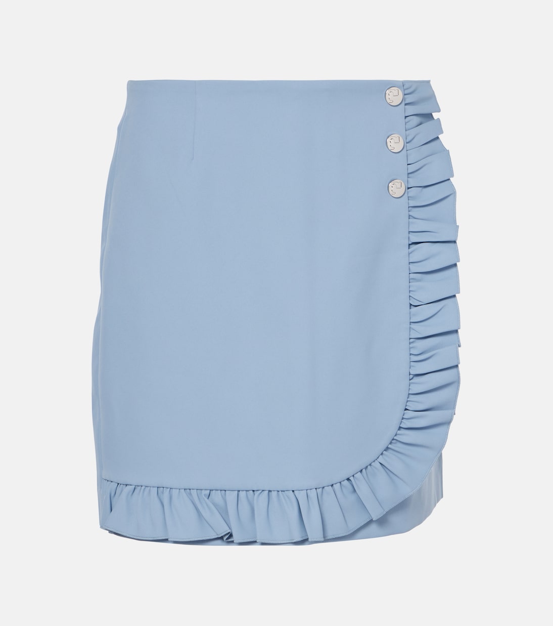 Ruffled twill miniskirt | Tory Sport