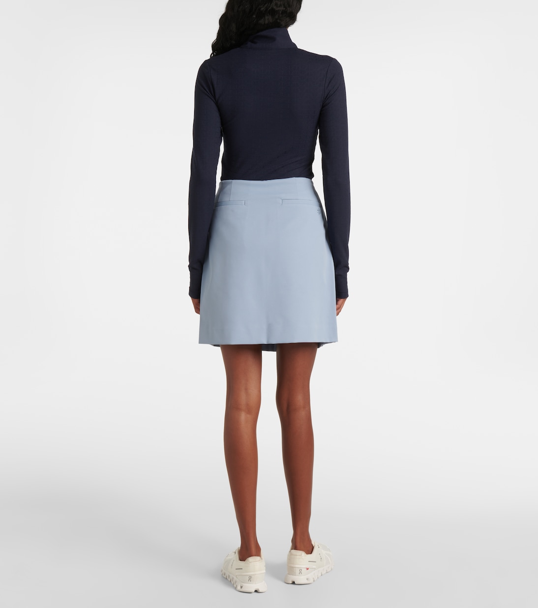 Ruffled twill miniskirt | Tory Sport