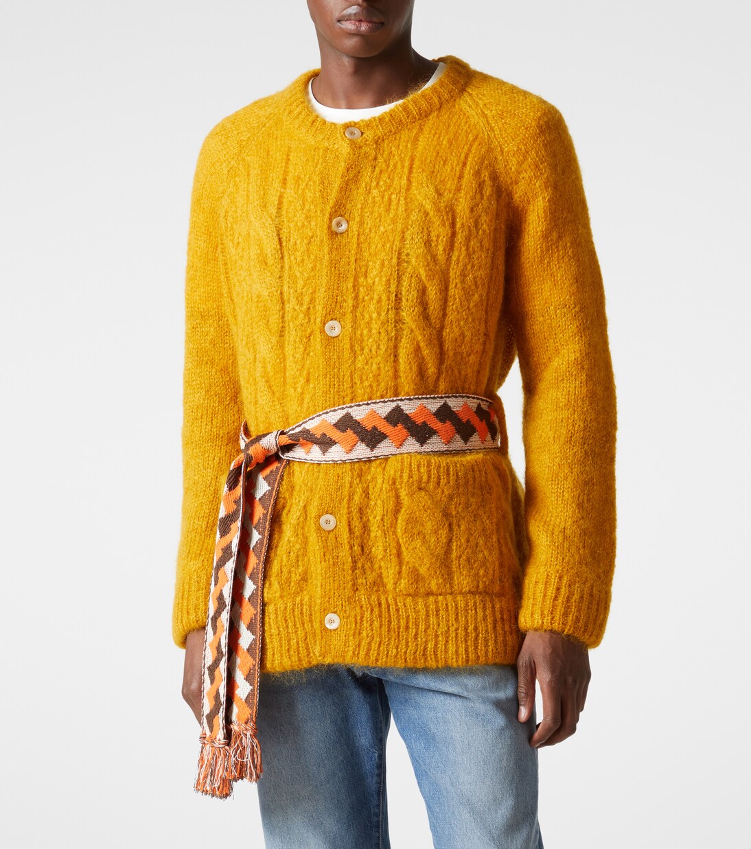Cable-knit mohair-blend cardigan | Valentino