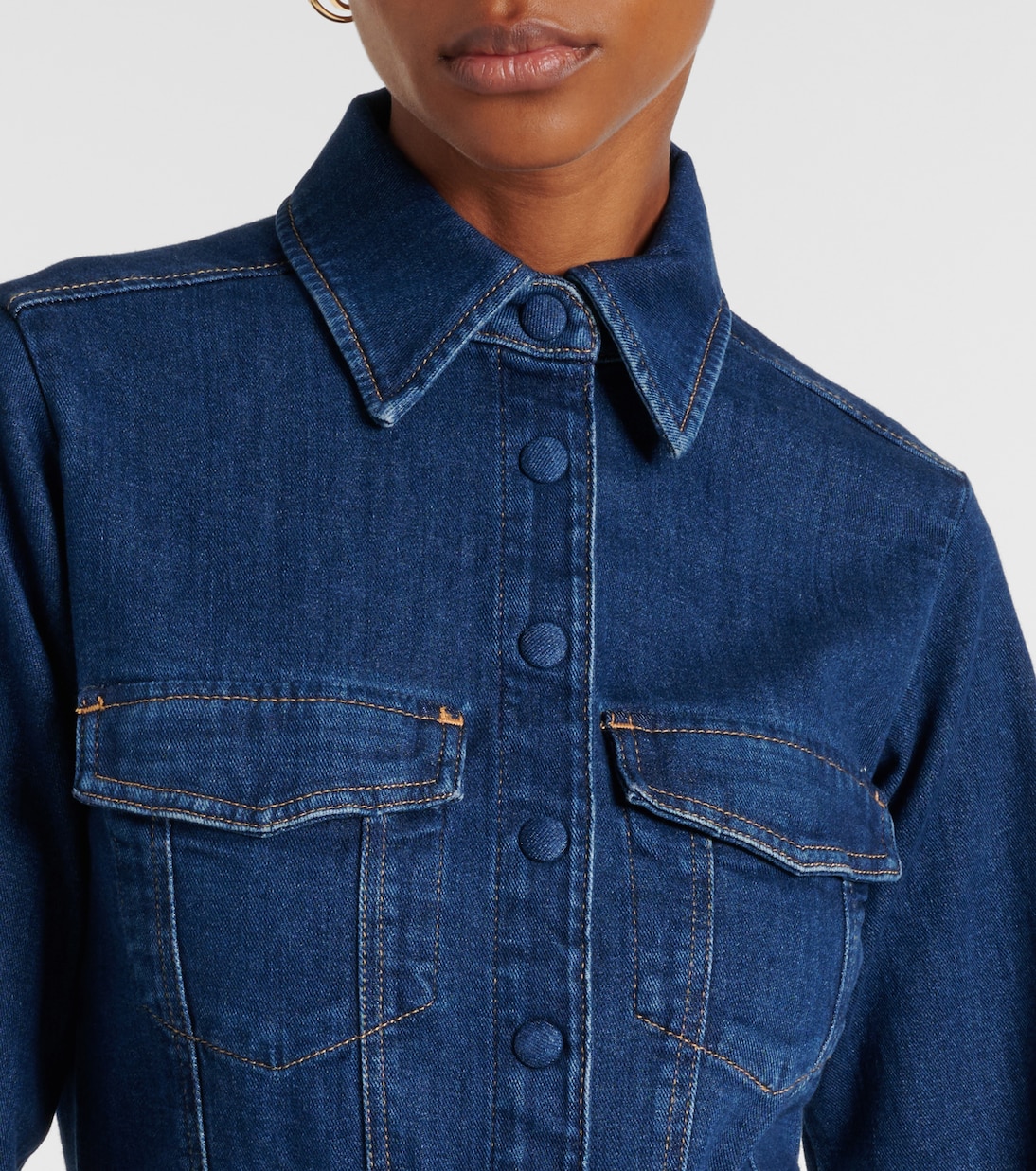 Flared denim jumpsuit | 7 For All Mankind