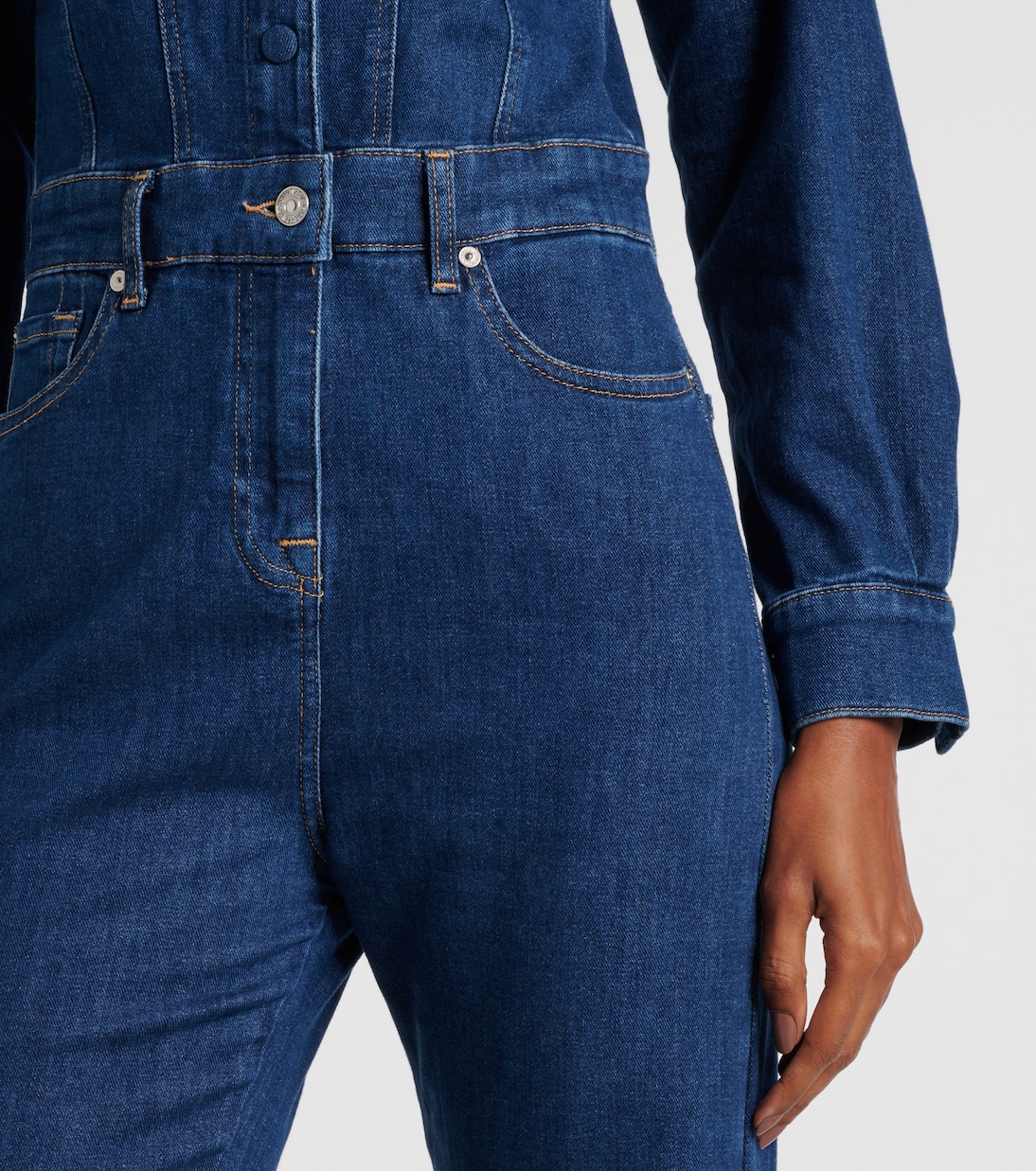 Flared denim jumpsuit | 7 For All Mankind