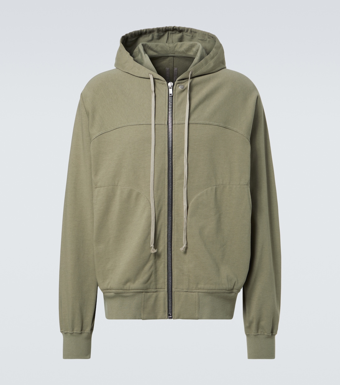 Zip-up cotton jersey hoodie | Rick Owens