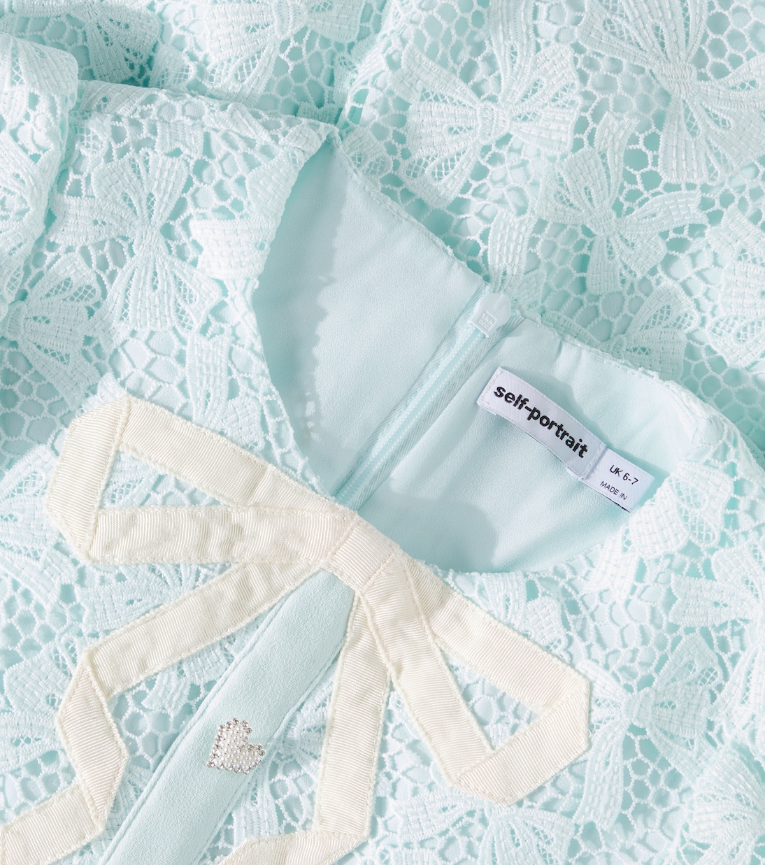 Abito in pizzo con fiocco | Self-Portrait Kids