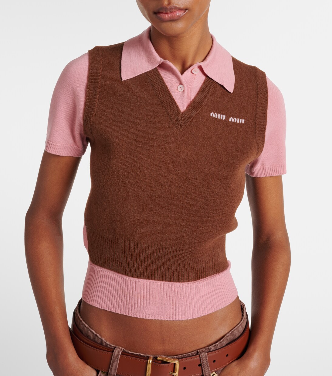 Polo en cachemire et laine | Miu Miu