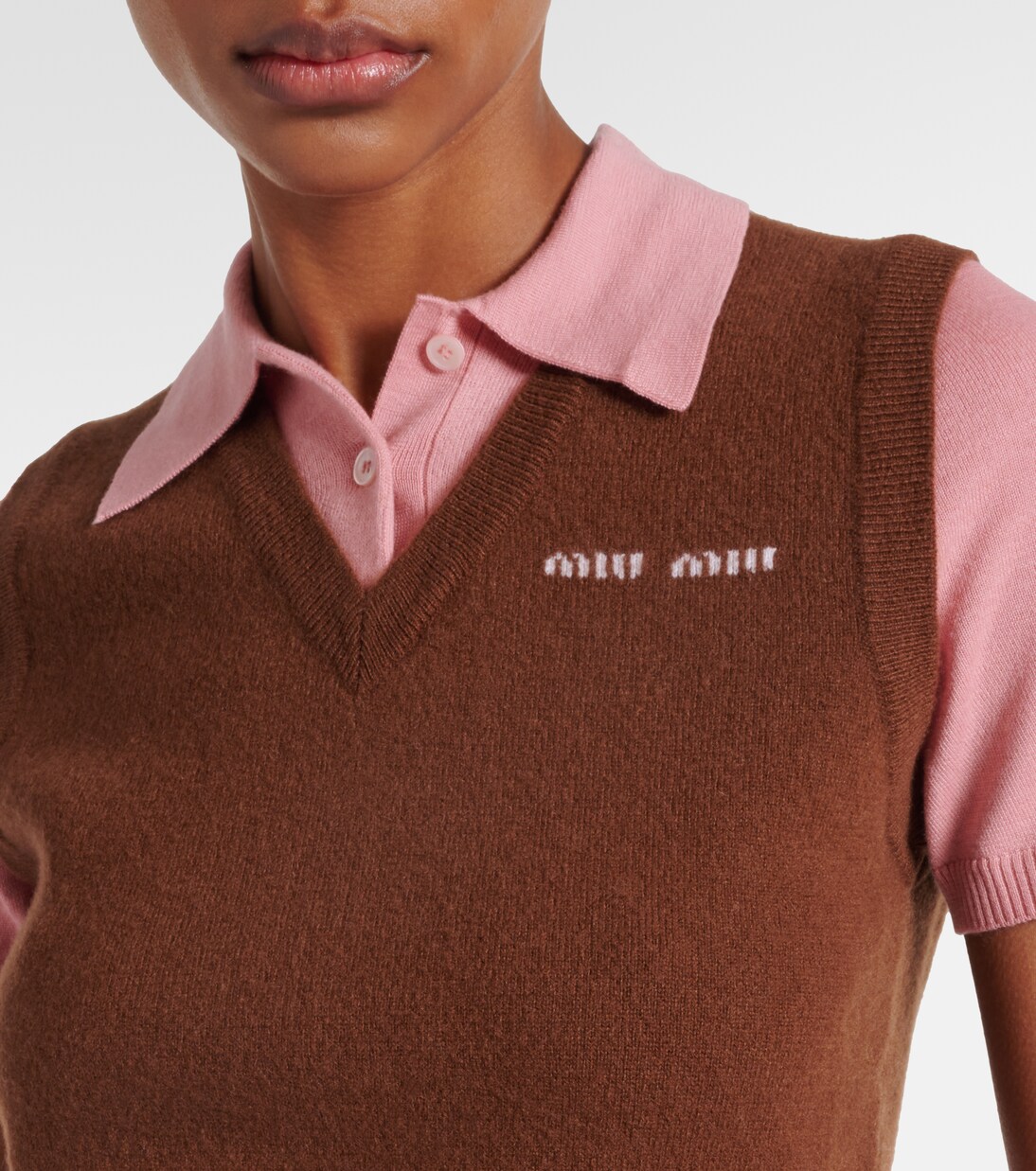 Polo en cachemire et laine | Miu Miu