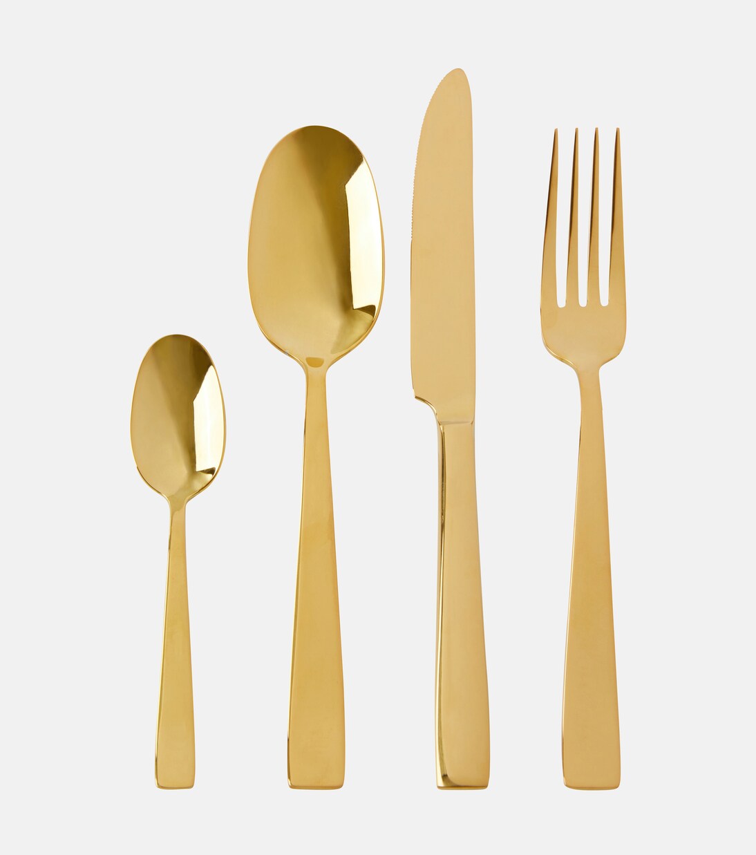 Stainless steel 4-piece cutlery set | Dolce&Gabbana Casa
