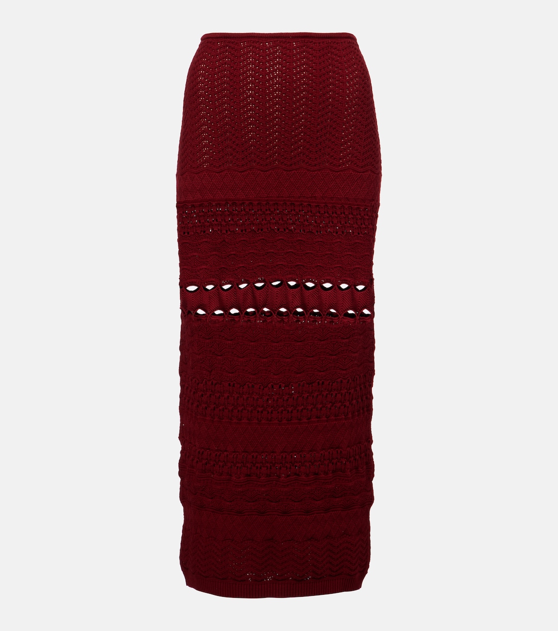 Cut-out knitted midi skirt | Elie Saab