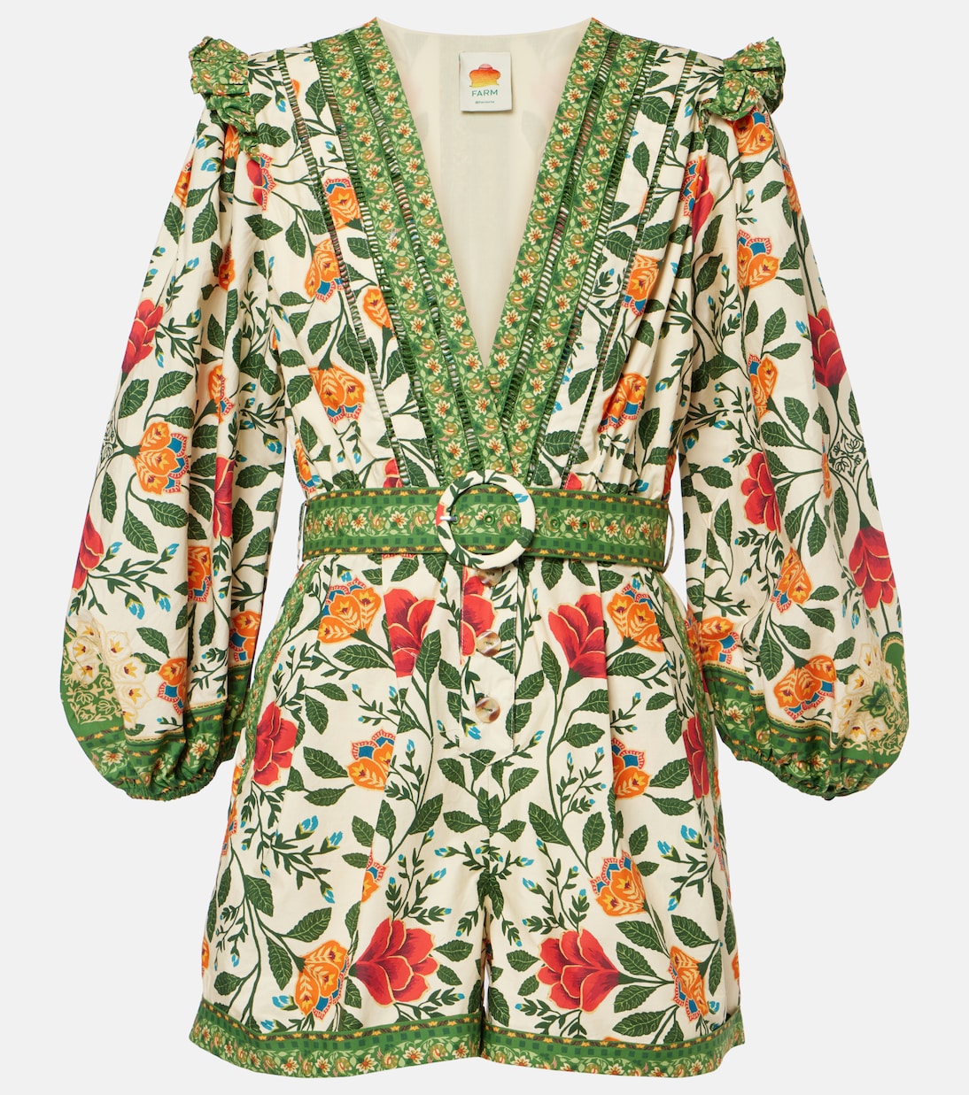 Bedruckter Playsuit aus Baumwolle | Farm Rio