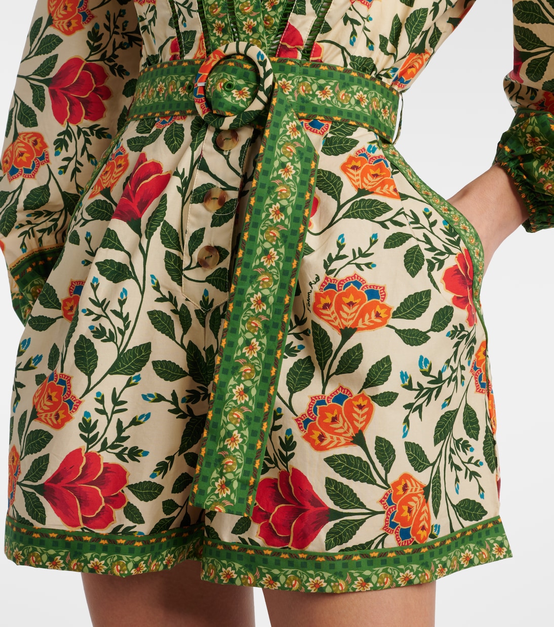 Bedruckter Playsuit aus Baumwolle | Farm Rio