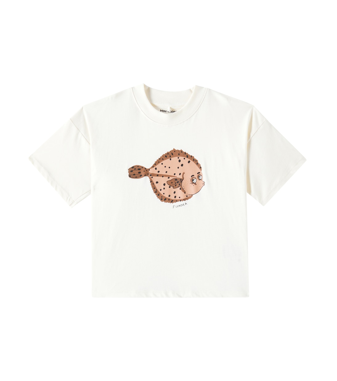 T-shirt Flundra in cotone con stampa | Mini Rodini