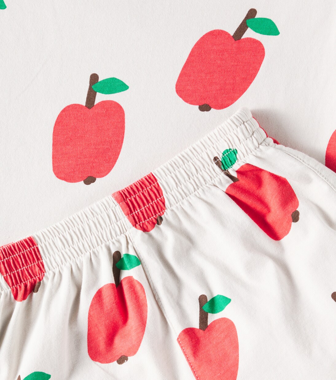 Apple printed jersey tank top and shorts set | Jellymallow