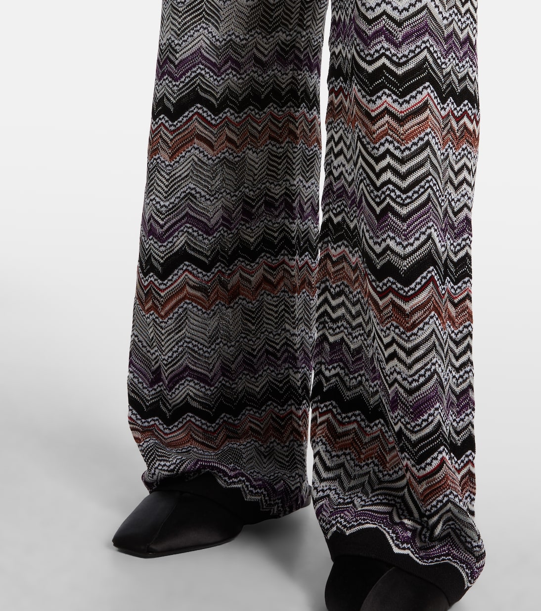 Weite Hose aus Häkelstrick | Missoni