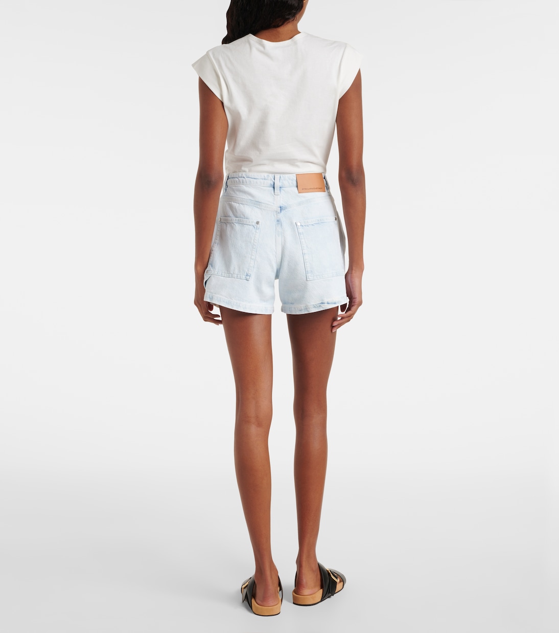 Mid-rise denim shorts | Stella McCartney
