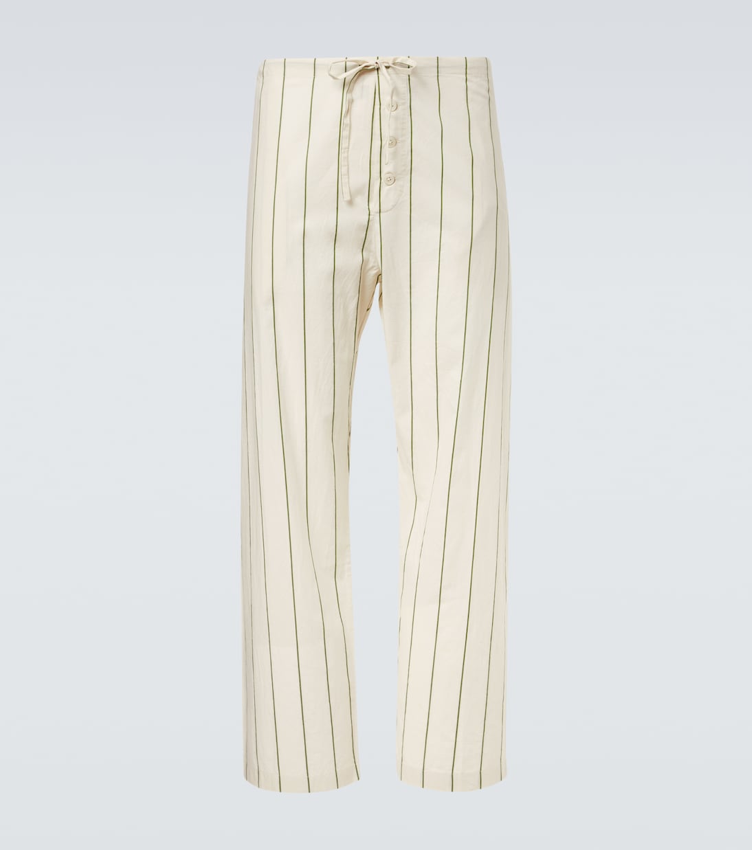 Celery striped cotton pajama pants | Bode