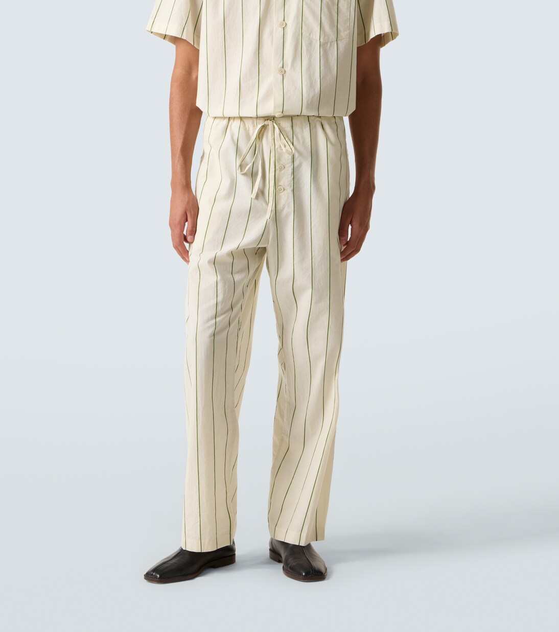 Celery striped cotton pajama pants | Bode
