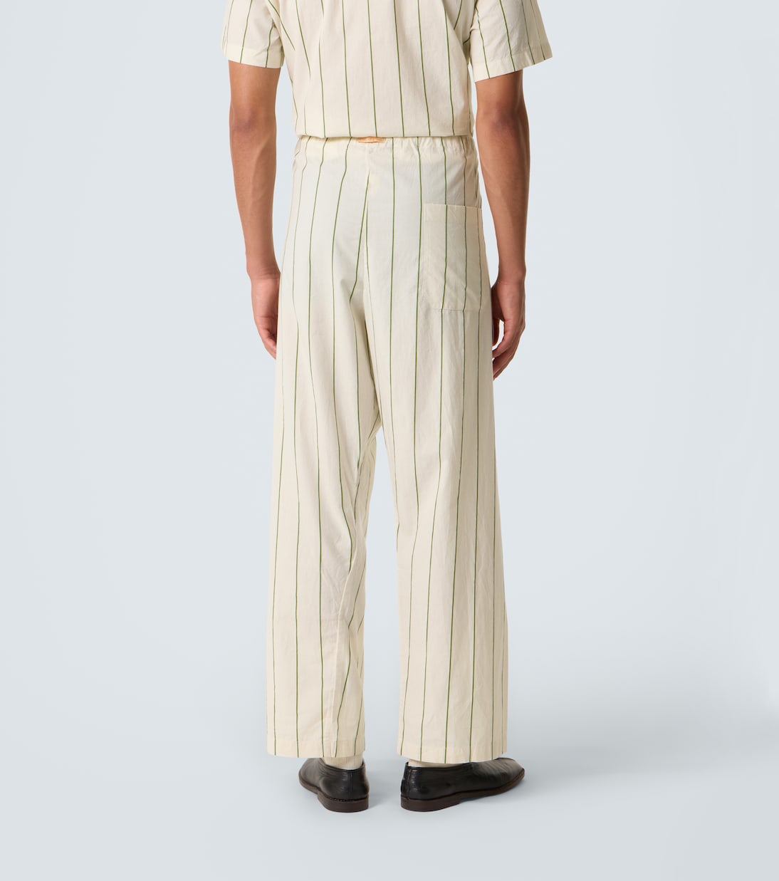 Celery striped cotton pajama pants | Bode